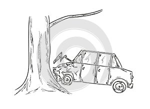 Car accident sketch