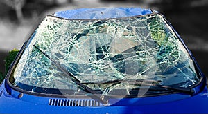 Car Accident Smashed Windscreen Abstract Danger