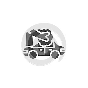 Car accident vector icon