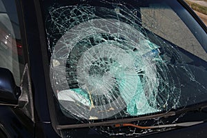 Car Accident Windshield Shatter