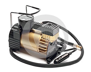 Car air compressor with manometer