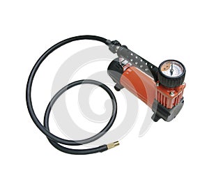 Car air compressor with manometer