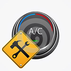 Car air condition repair icon, vector design photo