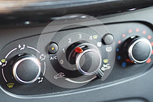 Car air conditioner control panel