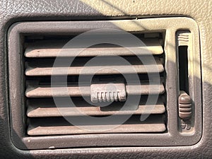 car air conditioner with a hole