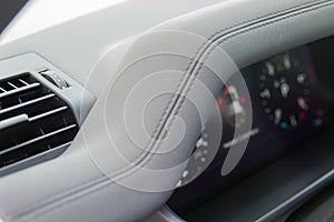 Car air conditioning. The air flow inside the car.