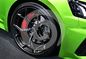 Car alloy wheel and disc-brake sport car