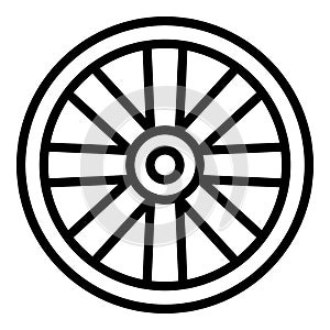 Car aluminium wheel icon outline vector. Rim tyre