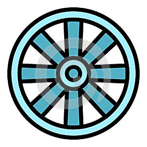 Car aluminium wheel icon vector flat