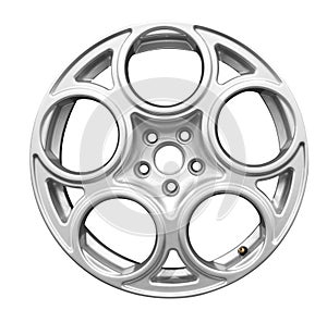 Car aluminum wheel isolated