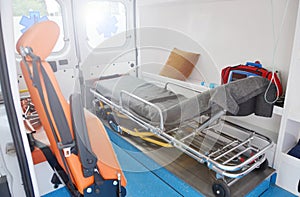 Car ambulance inside