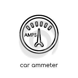 car ammeter icon from Car parts collection.