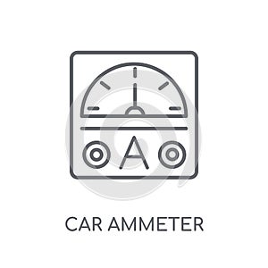 car ammeter linear icon. Modern outline car ammeter logo concept
