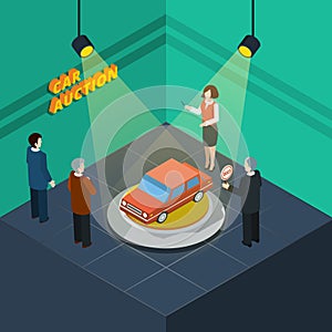 Car Auction Isometric