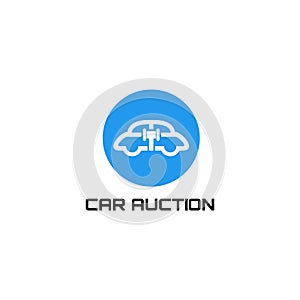 Car auction logo vector design