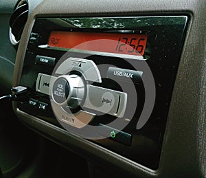 Car audio system on face panel