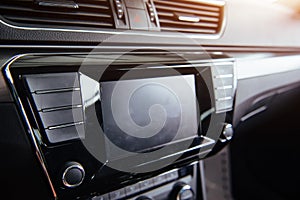 Car audio system front panel.
