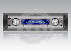 Car audio system icon