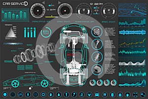 Car Auto Service, Modern Design, Diagnostic Auto