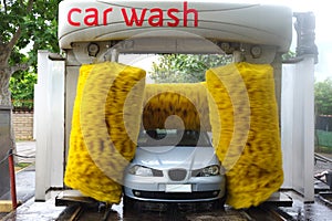 Car in Automatic Car Wash