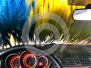 car in automatic washing