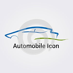 Car Automobile Vehicle Icon Illustration Drawing Vector - Dynamic silhouette - Isolated - Modern Design