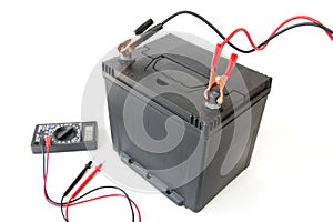 Car battery charging, studio set