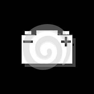 Car Battery icon flat
