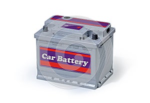 Auto batterie isolato su sfondo bianco 