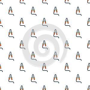 Car battery jumper cable pattern seamless