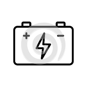 Car Battery outline vector icon