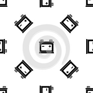 Car battery pattern seamless black