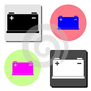 Car battery. flat vector icon
