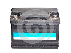 Car battery on white