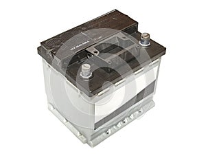 Car battery on white