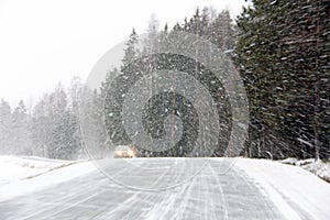 Car in Blizzard