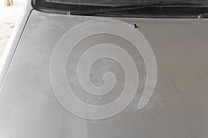 Car body work auto repair deteriorate paint spraying automotive. photo
