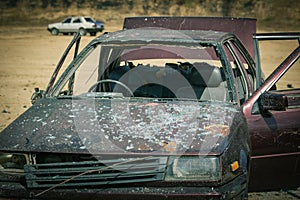 Car bomb demonstration in forensic training