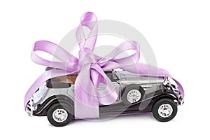 Car with bow as gift