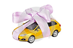 Car with bow as gift