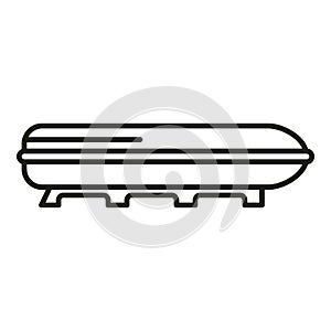 Car box icon outline vector. Roof trunk