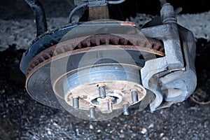 Car brake disc without wheel