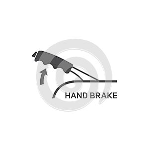 Car brake, hand brake icon
