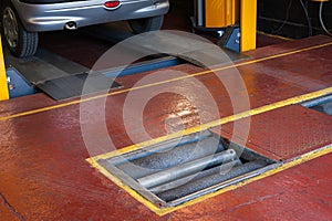 Car brake inspection photo