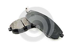 Car brake pads on white background