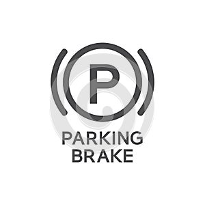 Car brake, parking brake icon