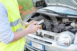 Car break down. Car service. Tow service. Emergency.