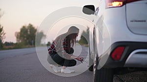 Car breakdown on road.