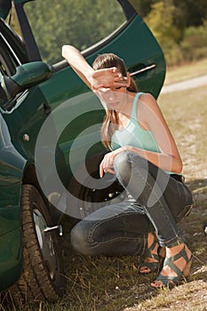 Car Breakdown and tire change