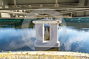 Car bridge across the wide river